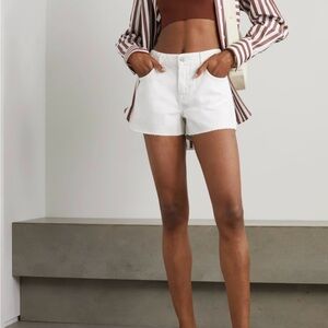 Anthropologie Frame Denim White High Waist Shorts